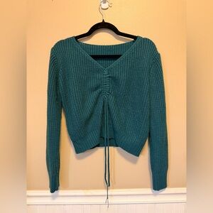 Source‎ Unknown Teal V-Neck Sweater